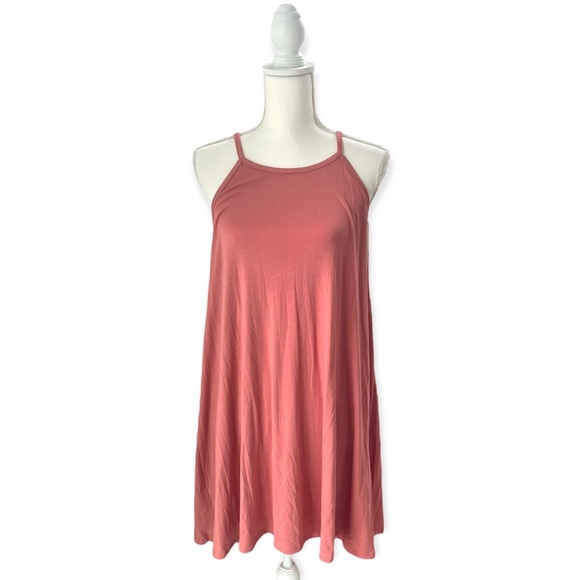 NWT Mauve Lattice Back Mini Swing Dress | Size Medium - Picture 5 of 12